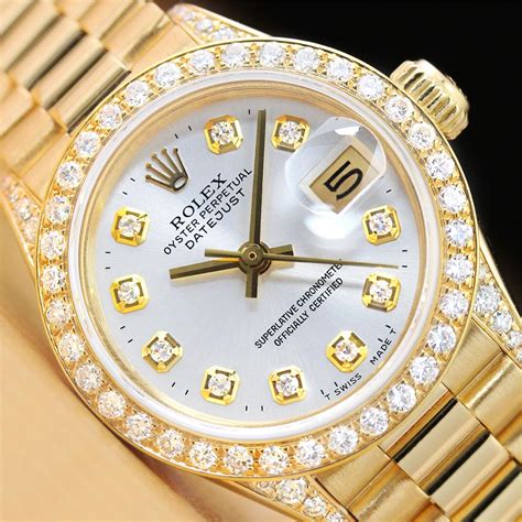 rolex datejust women's diamond bezel